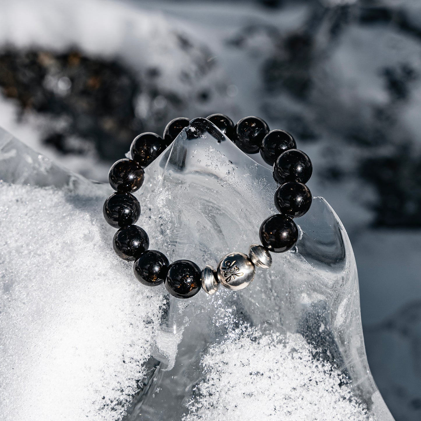 Nepal Black Gold Tourmaline Protective Bracelet Designed in Tibet