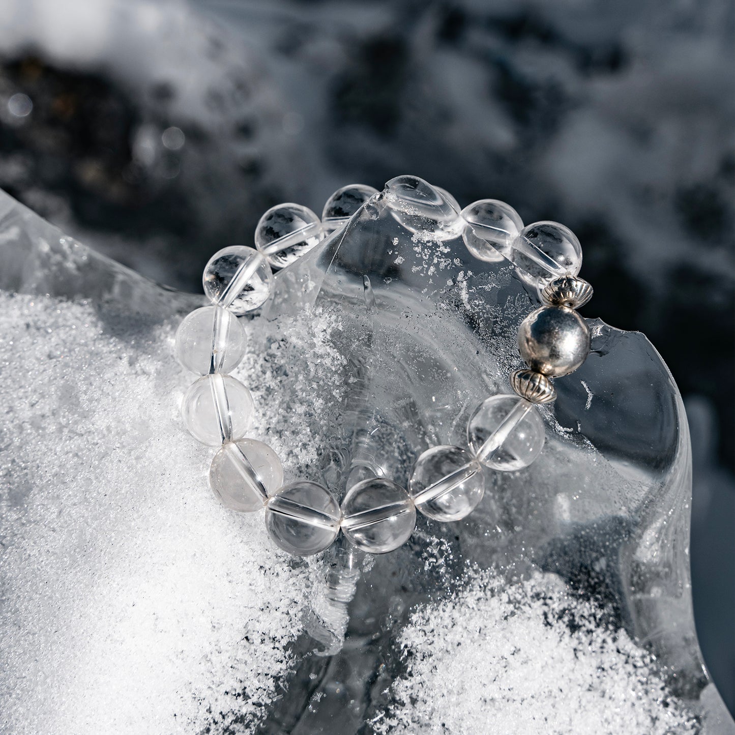 White Crystal Healing Bracelet Designed in Tibet
