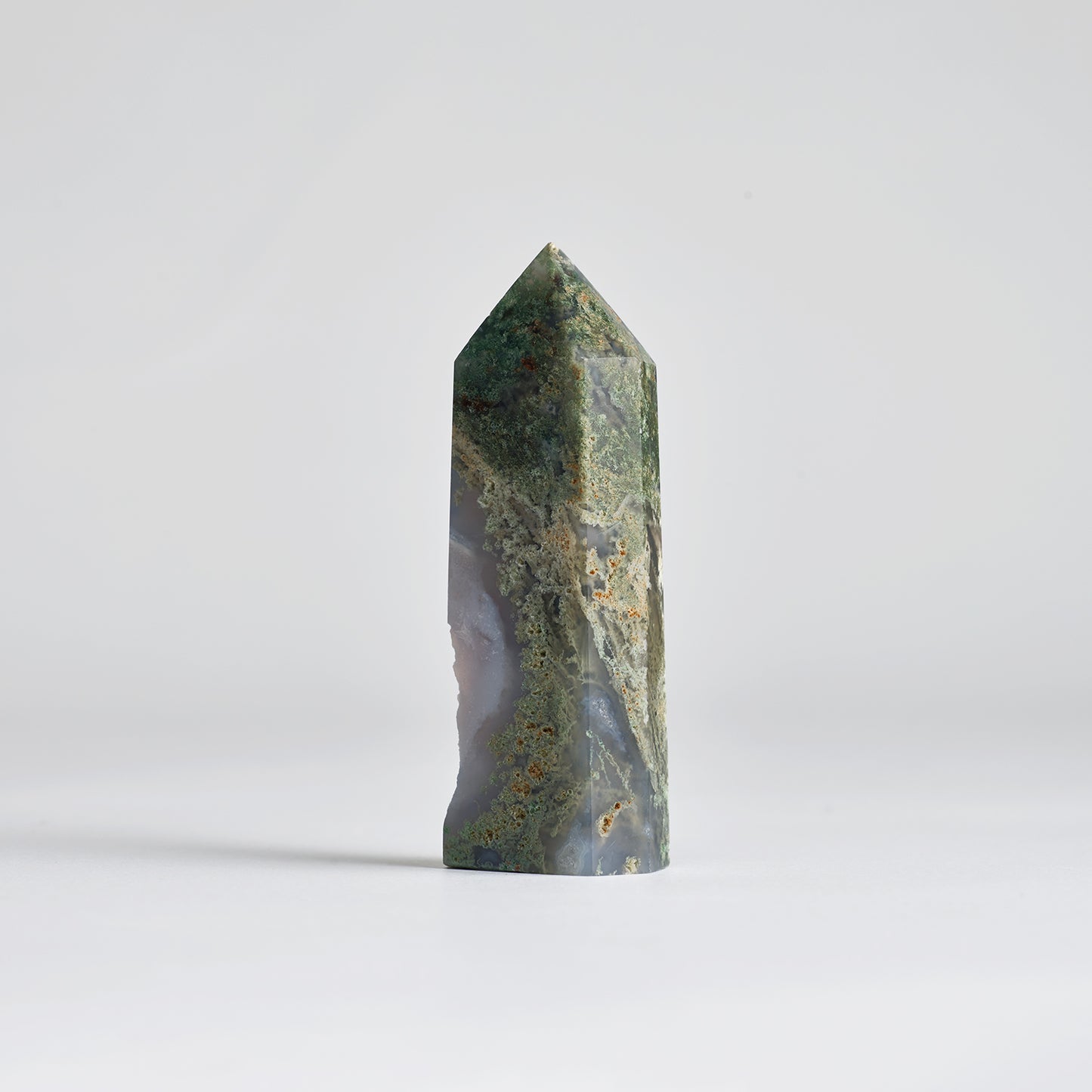 Indonesian Amethyst Moss Agate Tower