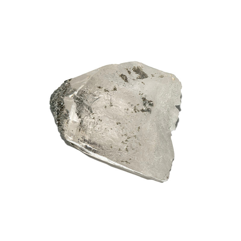Himalayan White Quartz With Silver Mica Etched Buddha Top