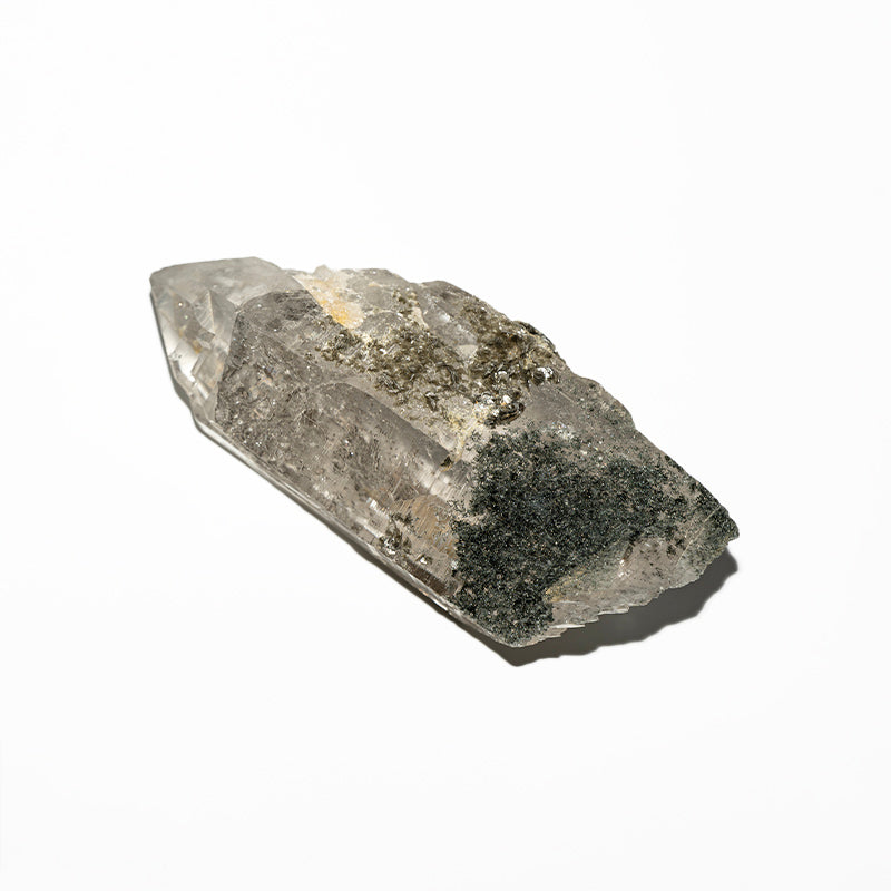 Himalayan Chlorite Etched Quartz In Mica Symbiosis, Floating Root