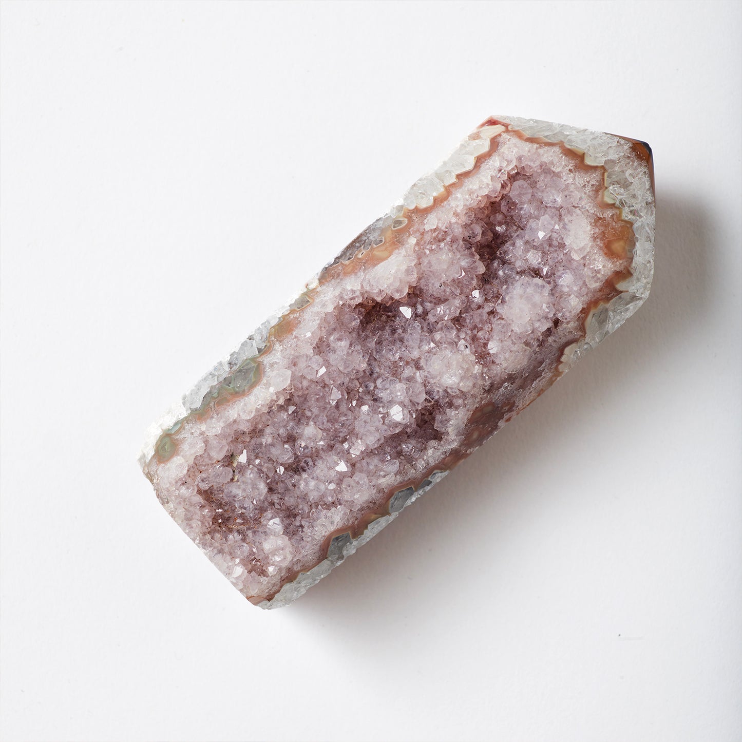 Amethyst and Clear Quartz Symbiotic Crystal Tower