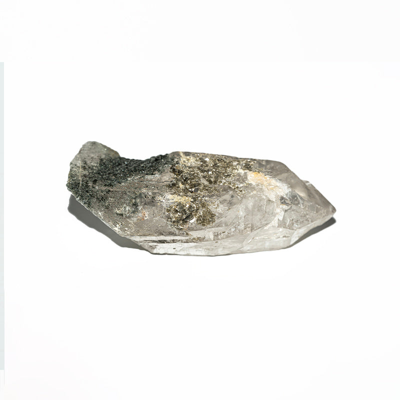 Himalayan Chlorite Etched Quartz In Mica Symbiosis, Floating Root