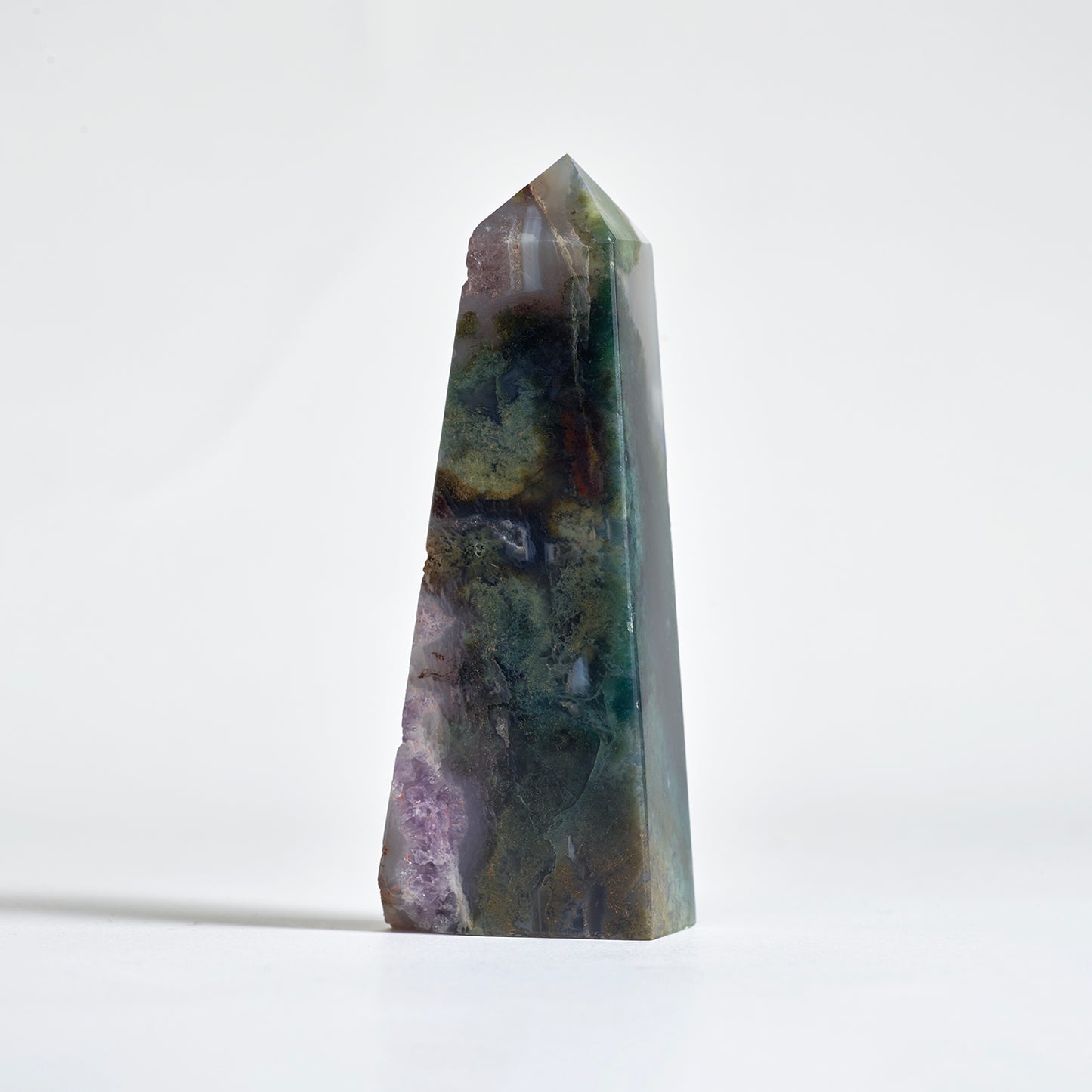 Indonesian Amethyst Moss Agate Tower