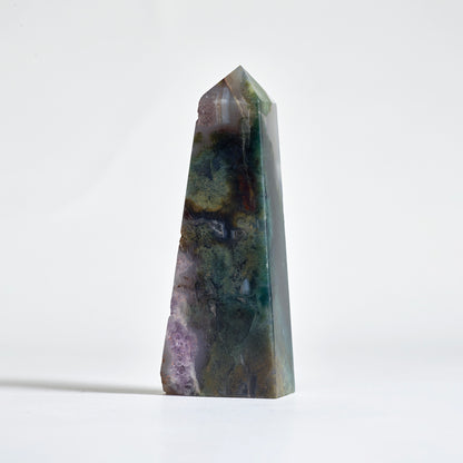 Indonesian Amethyst Moss Agate Tower